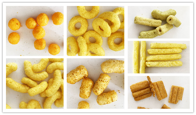 Snack feuilleté fabriqué par Extrudeuse à double vis