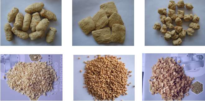 Soya Troups, Soya Mince, Soya Nugget Muestras